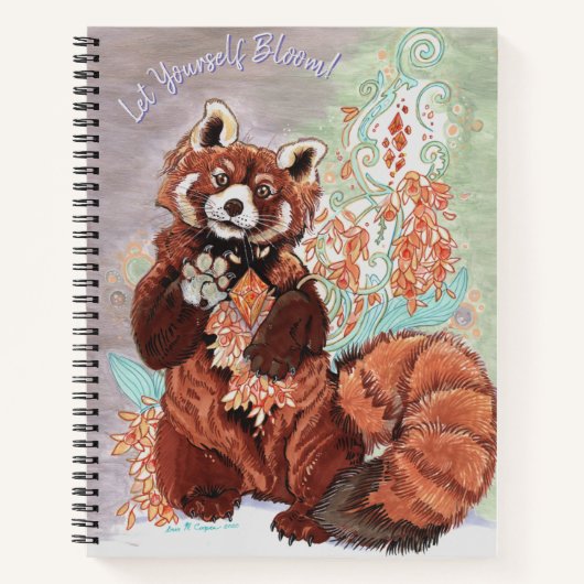 レッドパナダクリスタルビーブスアートポケットモレスキンN ノートブック (正面)