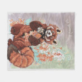 レッドパナダクリスタルヴィベスアート フリースブランケット (正面(横))