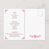 レッドパペルピカドミカンスアニョス インビテーションポストカード (裏面)