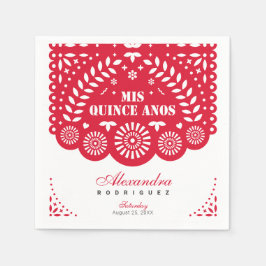 レッドパペルピカドミカンスアニョス スタンダードカクテルナプキン