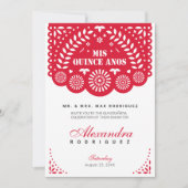 レッドパペルピカドミカンスアニョス 招待状 (正面)