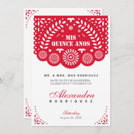 レッドパペルピカドミカンスアニョス 招待状