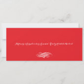 レッドパリエッフェルタワー | Sweet 16誕生日 招待状 (裏面)