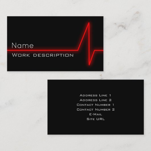 レッドパルス名刺 名刺 (正面/裏面)