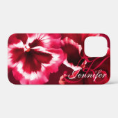 レッドパンジーフローラアートiphoneケース Case-Mate iPhoneケース (裏面 (横))