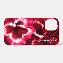 レッドパンジーフローラアートiphoneケース iPhone 12 mini ケース