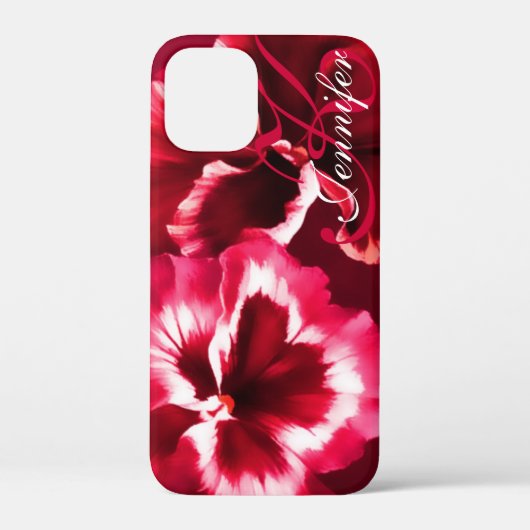 レッドパンジーフローラアートiphoneケース Case-Mate iPhoneケース (裏面)