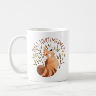 レッドパンダかわいい動物は私の軽食をTOUCHしない コーヒーマグカップ