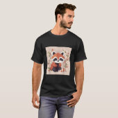 レッドパンダと桜のイラスト スイートWa Tシャツ (正面フル)