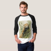 レッドパンダのチャーム Tシャツ (正面フル)