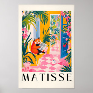レッドパンダのトイレ Funny Bathroom Wall Art, Ma ポスター