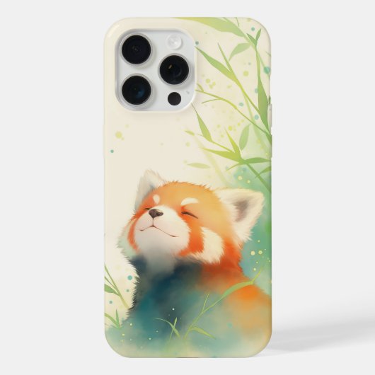 レッドパンダの平和な至福 iPhoneケース (裏面)