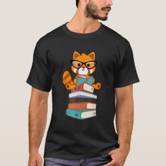 レッドパンダの本 読書家 レッドパンダ 読者 Tシャツ