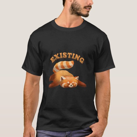 レッドパンダの野生動物 Tシャツ (正面)
