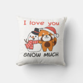 レッドパンダアイラブユキユノスノンスノプン クッション (正面)