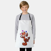 レッドパンダアットジャグルサーカスPNG エプロン (着用した状態)