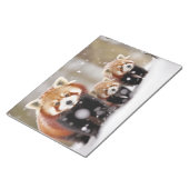 レッドパンダアニマルファミリーワンダリング自然 ノートパッド (アングル)