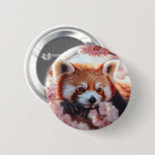 レッドパンダインズさくらんぼ 缶バッジ (正面&裏面)