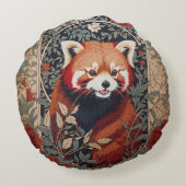 レッドパンダウィエレガントリアムモリスインスパイアフローラ ラウンドクッション (裏面)