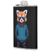 レッドパンダウェアおもしろいフード付きスウェットシャツクールアニマル音楽 フラスク (左)