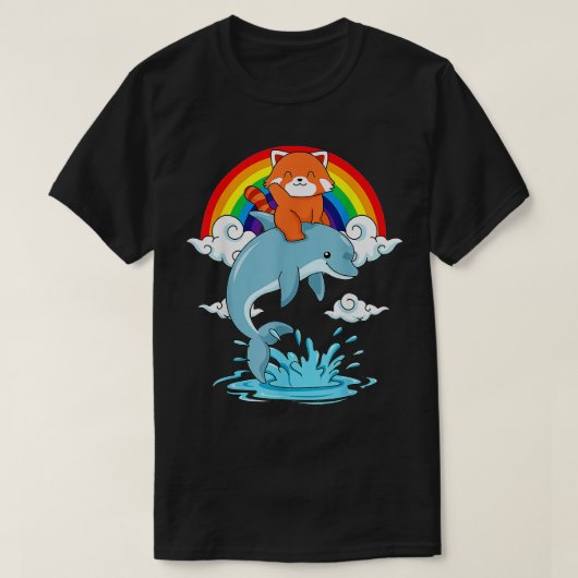 レッドパンダキッズイルカ Tシャツ (デザイン正面)