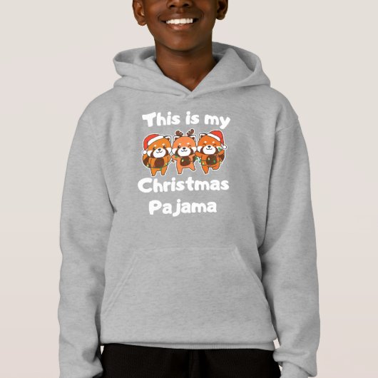 レッドパンダクリスマスパジャマ (正面)
