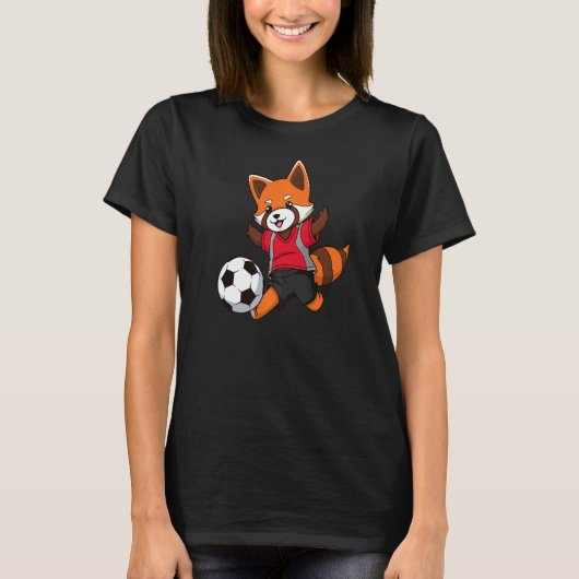 レッドパンダサッカーNo 3 Tシャツ (正面)