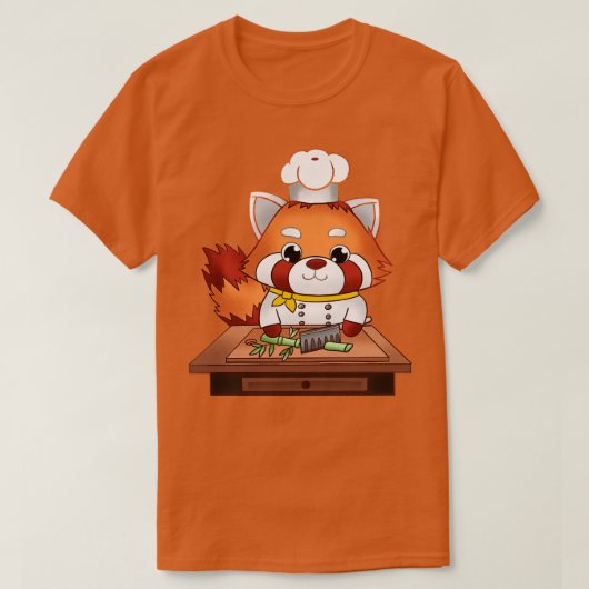 レッドパンダシェフ Tシャツ (デザイン正面)