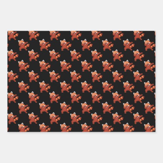 レッドパンダダビング ラッピングペーパーシート (正面)