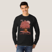 レッドパンダデイさくらんぼ花開花ピンク桜Tr Tシャツ (正面フル)
