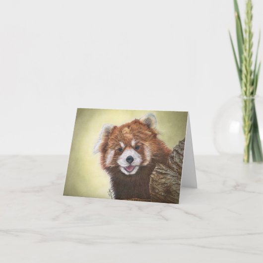 レッドパンダノテカード カード (正面)