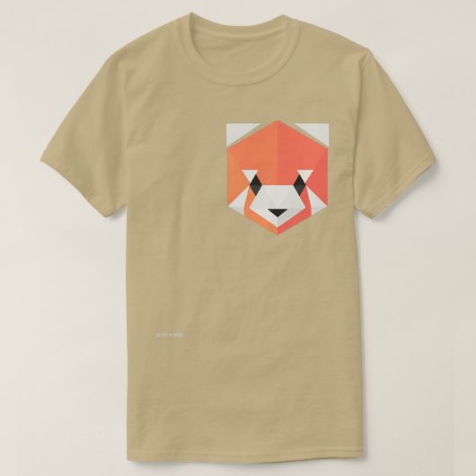 レッドパンダハニカム Tシャツ (デザイン正面)