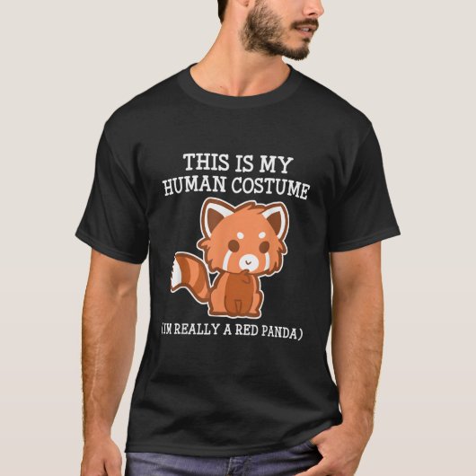 レッドパンダハロウィーンS青年 Tシャツ (正面)