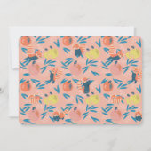 レッドパンダピンクガールベビーシャワー招待状 招待状 (裏面)