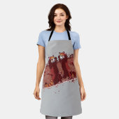 レッドパンダフューリー エプロン (着用した状態)