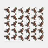 レッドパンダフリースブランケット フリースブランケット (正面(横))