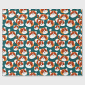 レッドパンダヘブン – クリスマス ラッピングペーパー (フラット)