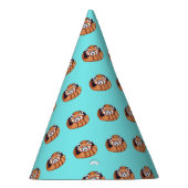 レッドパンダベアオンターコイズ パーティーハット (右)