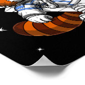 レッドパンダベア宇宙宇宙飛行士 ポスター (角)