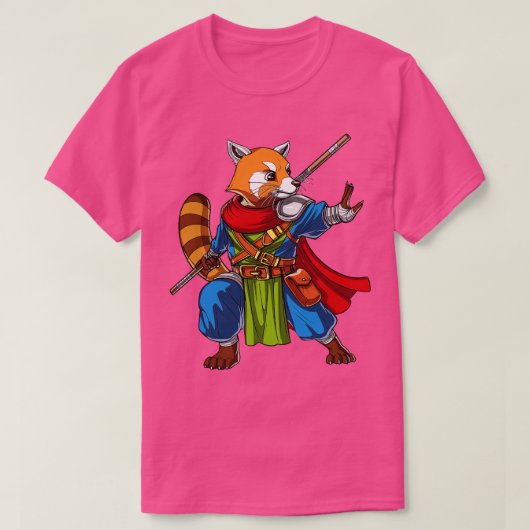 レッドパンダベア忍者 Tシャツ (デザイン正面)