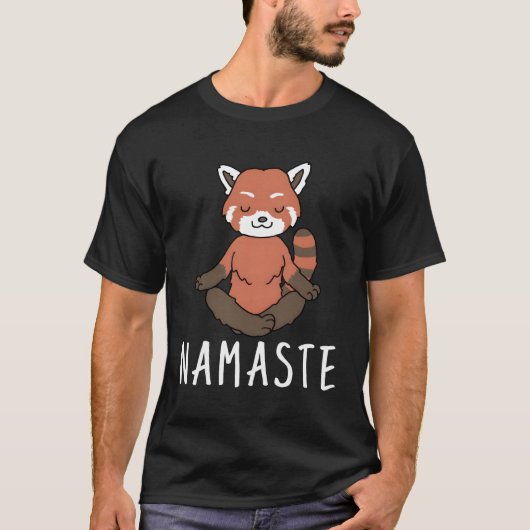レッドパンダヨガ Tシャツ (正面)