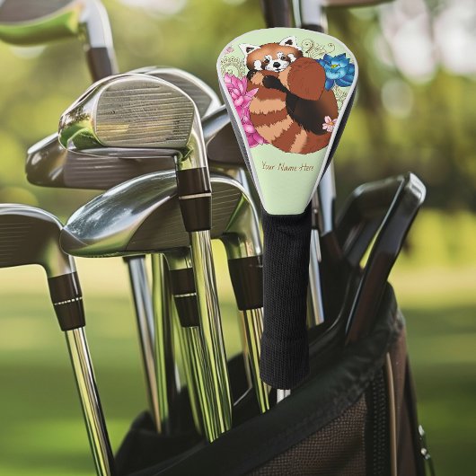 レッドパンダロータスフラワーズヘンナ ゴルフヘッドカバー