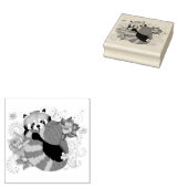 レッドパンダロータスフラワーズヘンナ ラバースタンプ (押印)