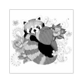 レッドパンダロータスフラワーズヘンナ ラバースタンプ (インプリント)