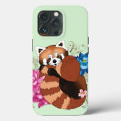 レッドパンダロータスフラワーズヘンナ Case-Mate iPhoneケース (裏面)
