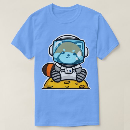 レッドパンダ宇宙飛行士 Tシャツ (デザイン正面)