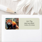 レッドパンダ差出人住所ラベル ラベル (インサイチュ)