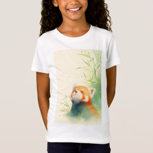レッドパンダ平和的ブリス Tシャツ (正面)