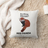 レッドパンダ感じの眠いおもしろいレッドパンダ クッション (ブランケット)