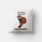 レッドパンダ感じの眠いおもしろいレッドパンダ クッション (正面)